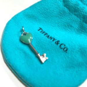 Tiffany & Co. blue enamel key pendant